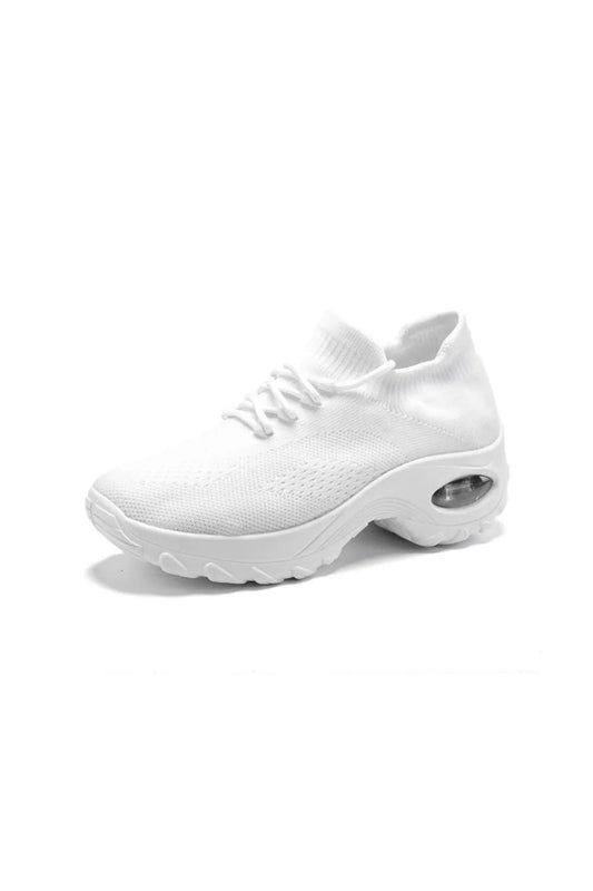 Lace Up Round Toe Platform Athletic