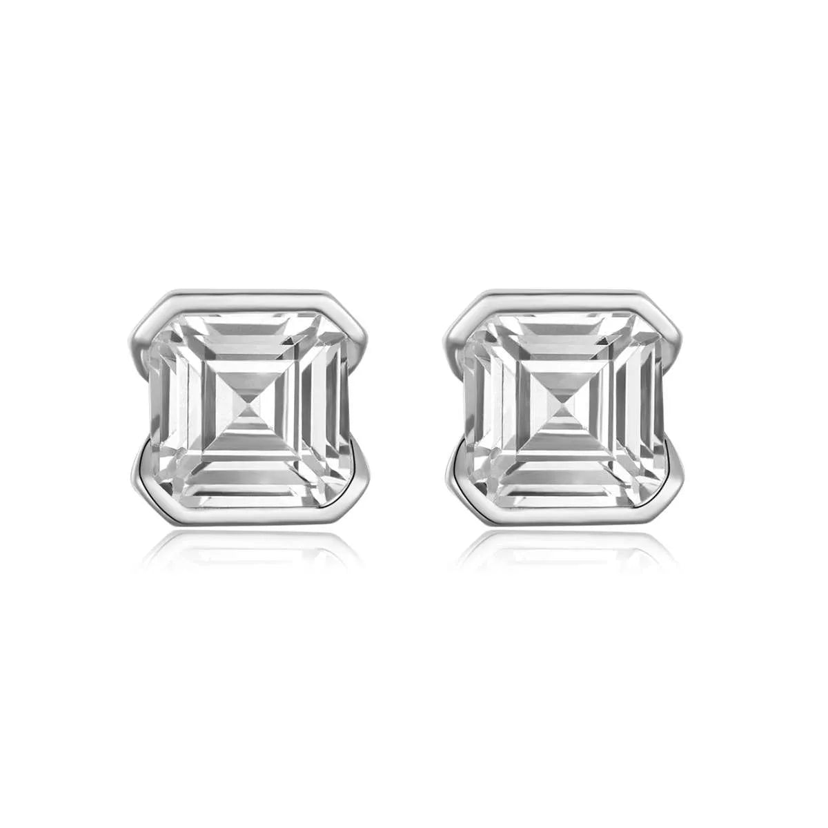2 Carat Moissanite 925 Sterling Silver Stud Earrings