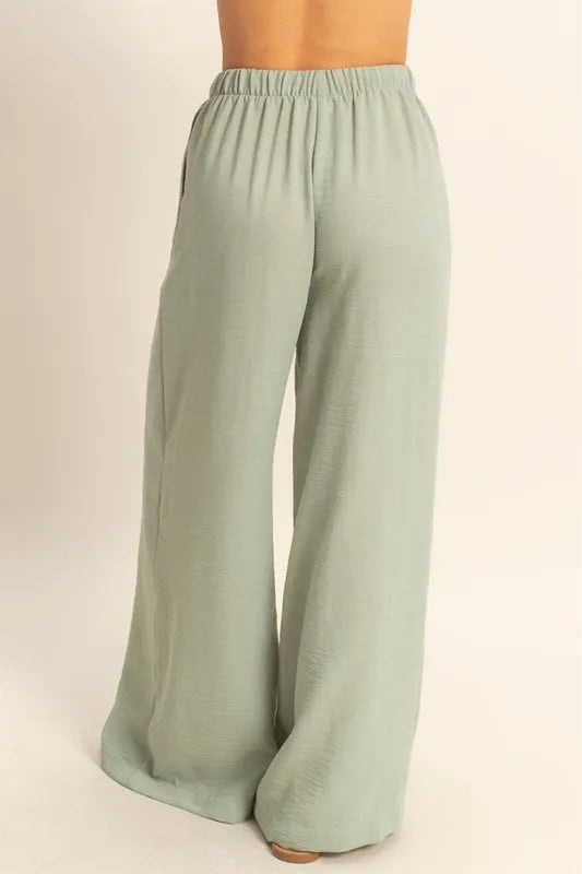 HYFVE Elasticized Waist Wide Leg Pants