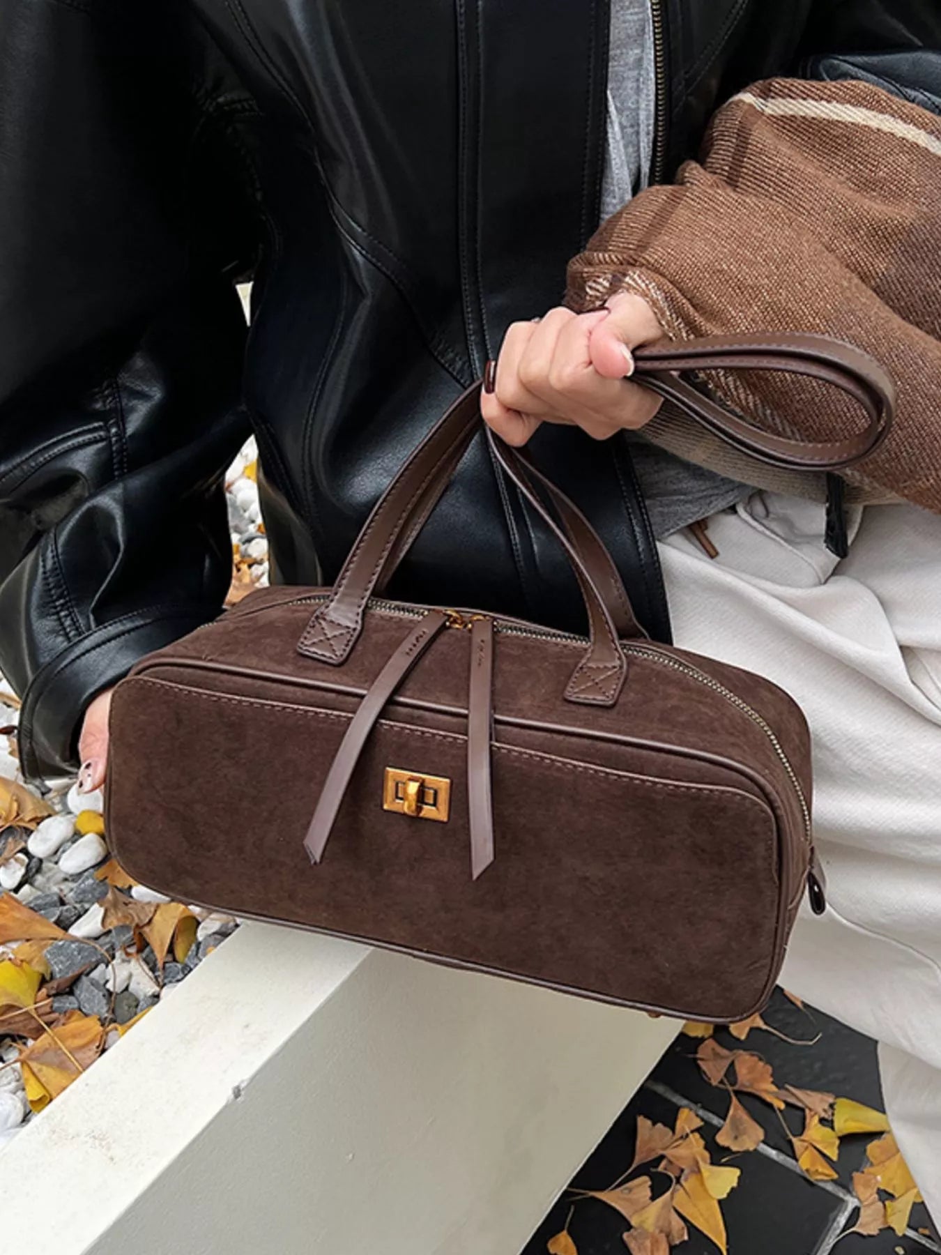 Suede Leather Shoulder Bag