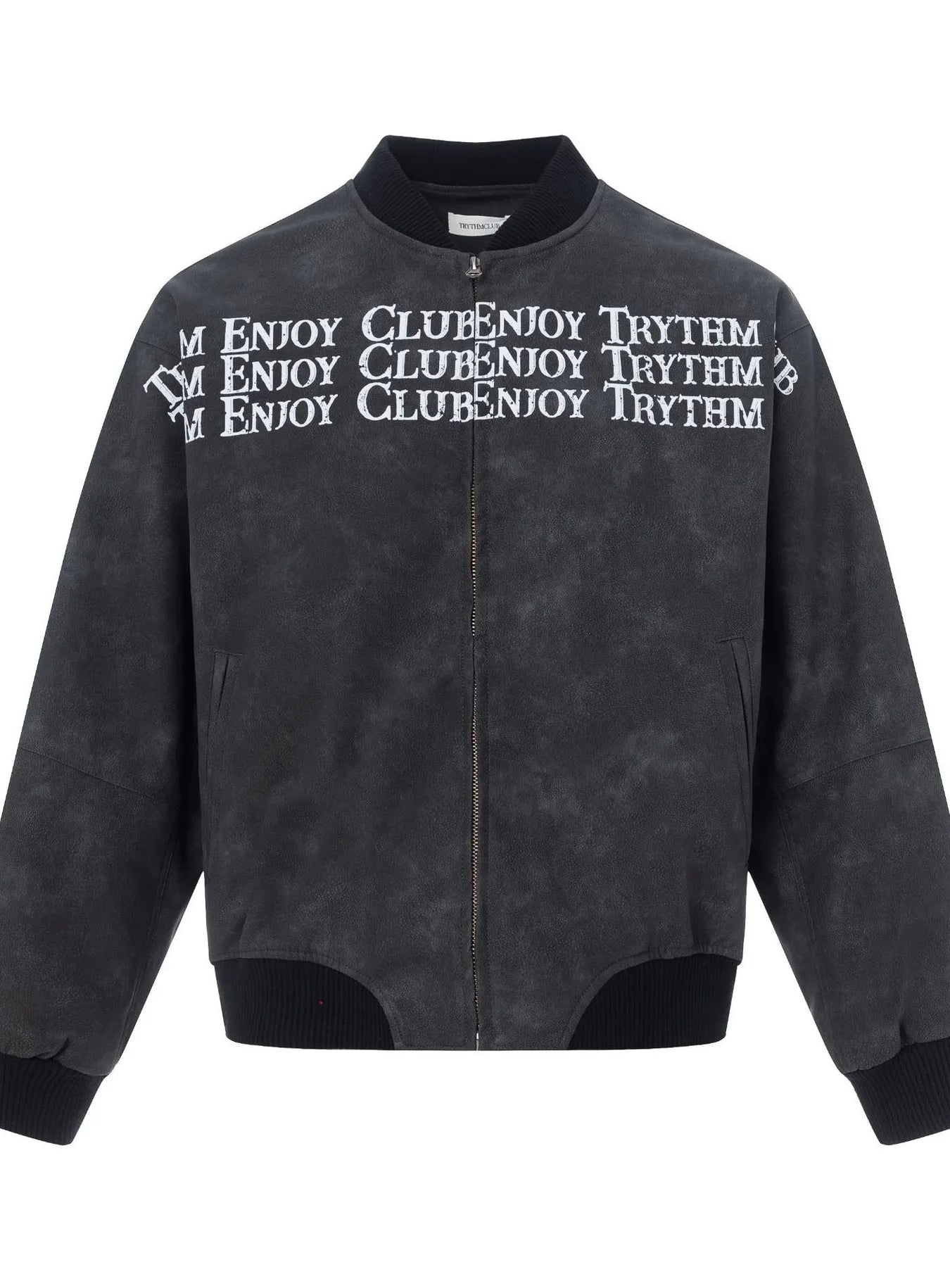 Men's Zip Up Letter Graphic Bomber Jacket