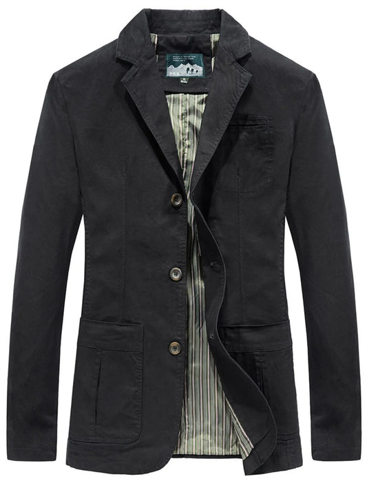 Men's Plus Size Casual Button Up Slim Fit Blazer