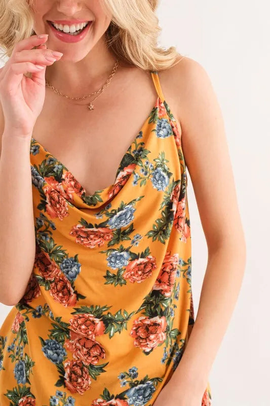 And The Why Floral Printed Casual Tank Top