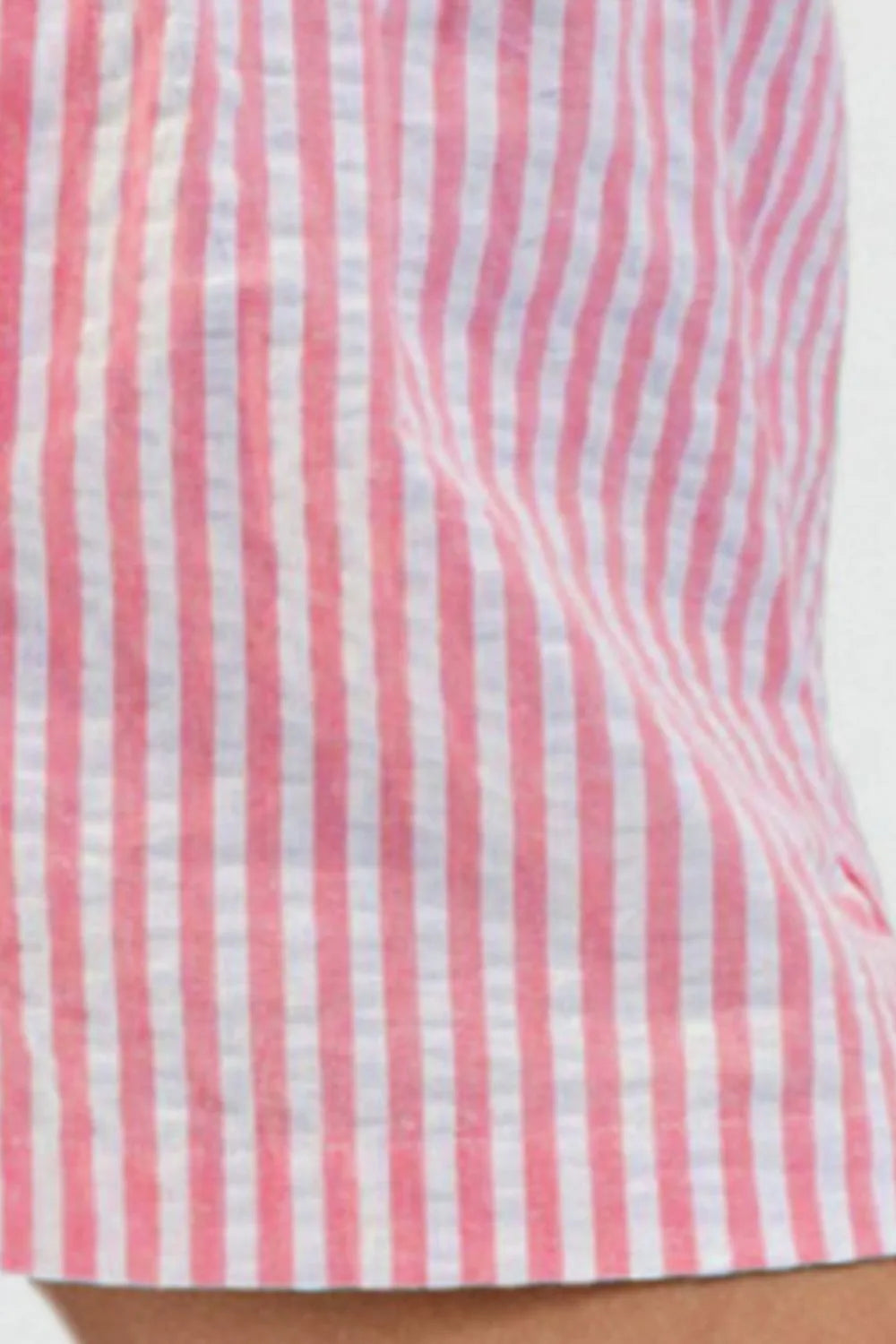 Striped Elastic Waist Shorts