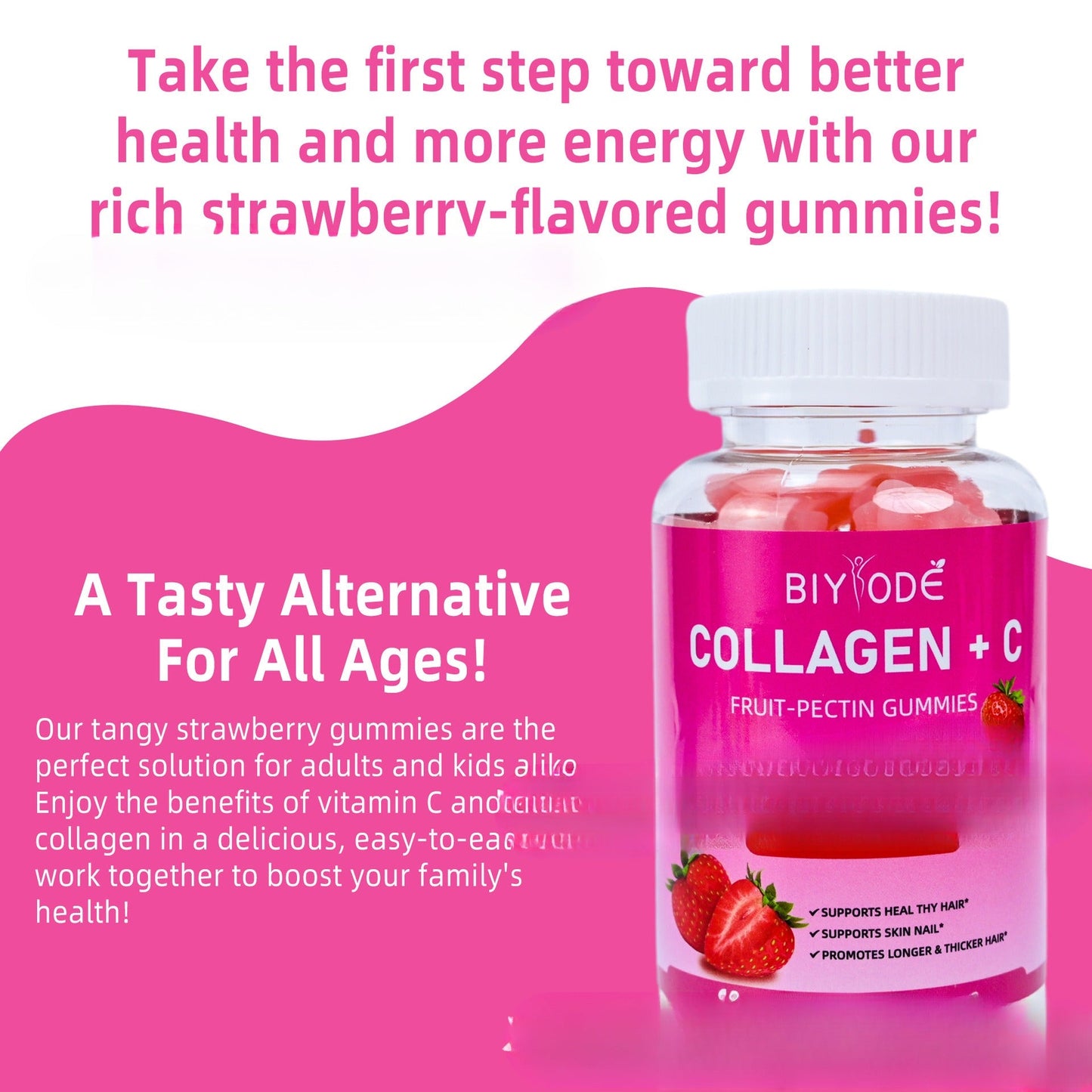Vitamin C Biotin Collagen Gummies For Women