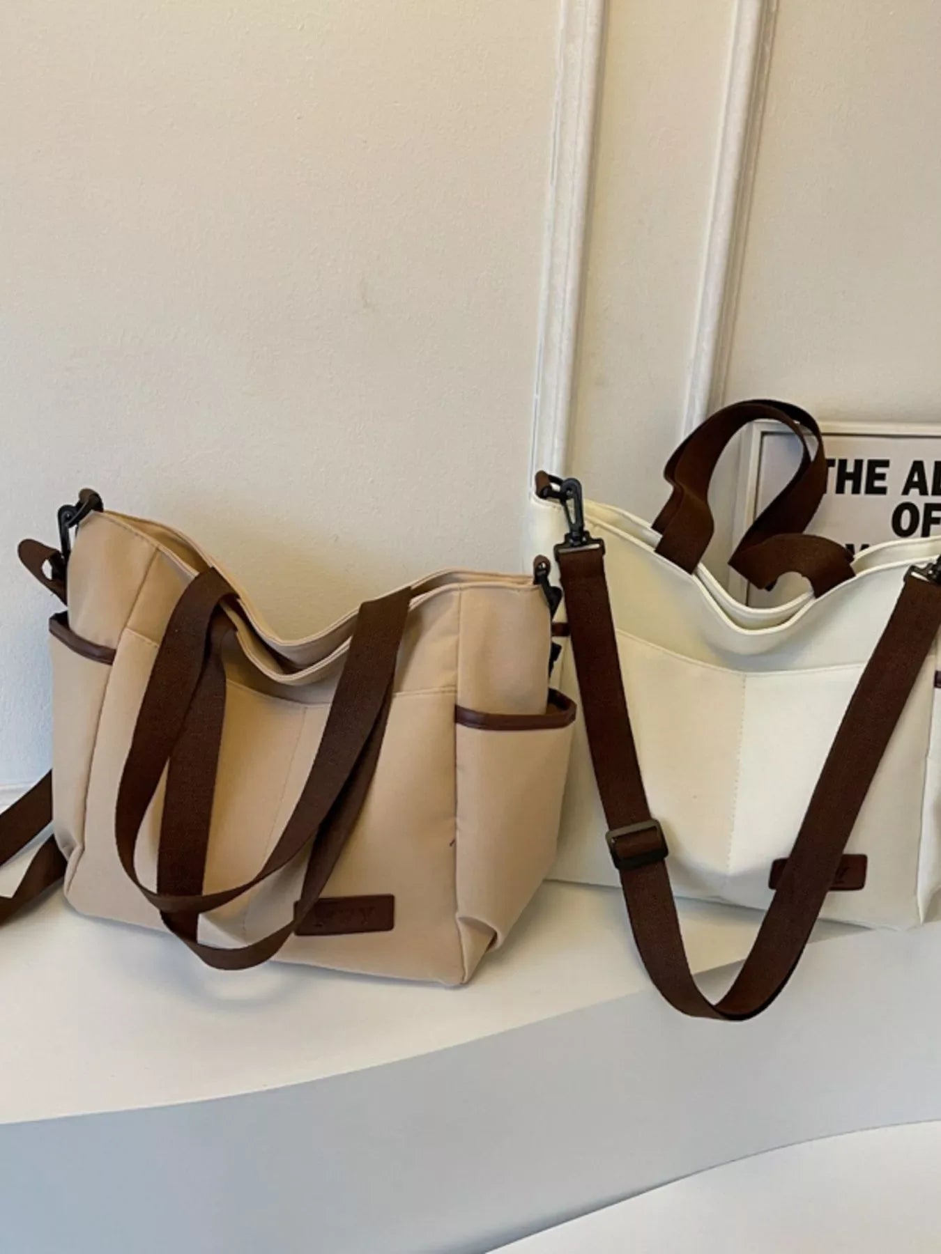 Canvas Shoulder Bag with Adjustable Strap