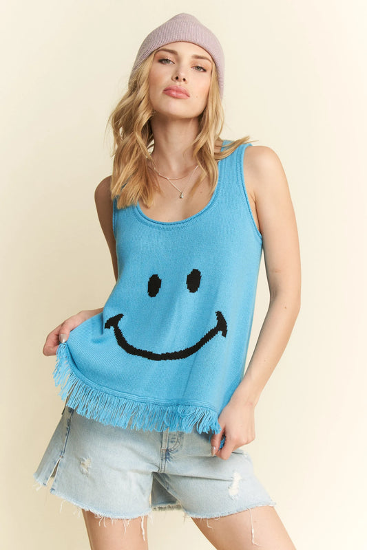 Jade By Jane Smiley Fringe Tank Top