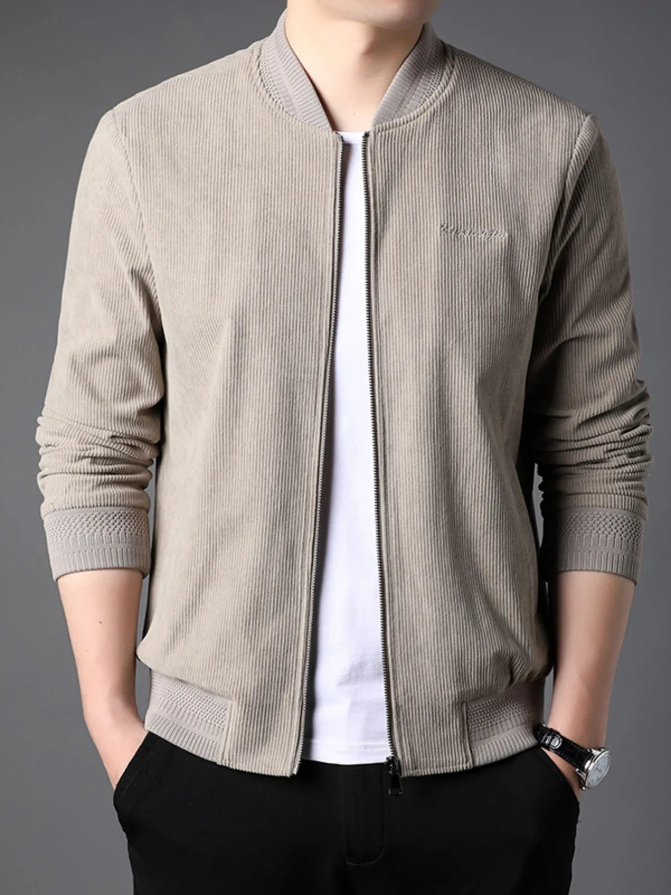 Men's Zip Up Long Sleeve Jacket