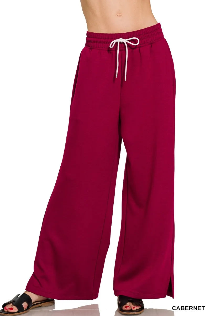 Zenana Scuba Drawstring Pants