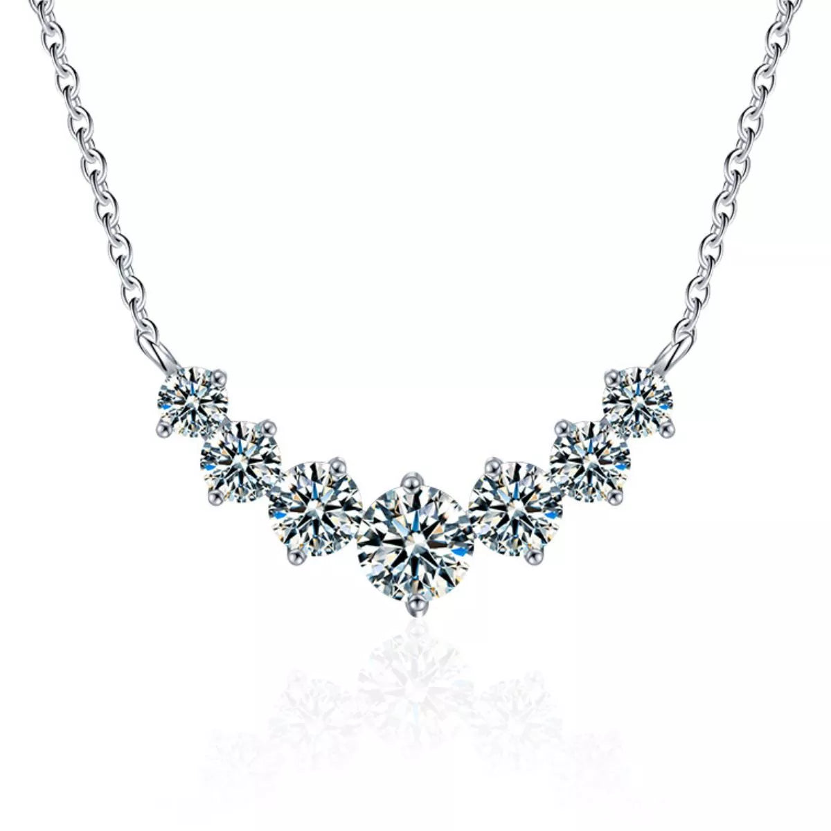 1.7 Carat Moissanite 925 Sterling Silver Necklace