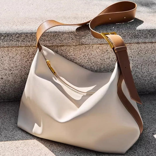 Leather Buckle Shoulder Bag