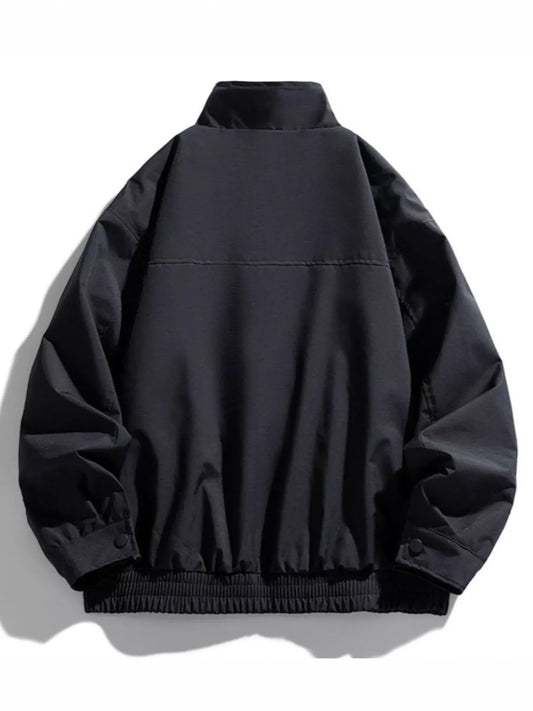 Men's Plus Size Zip Up Casual Jacket