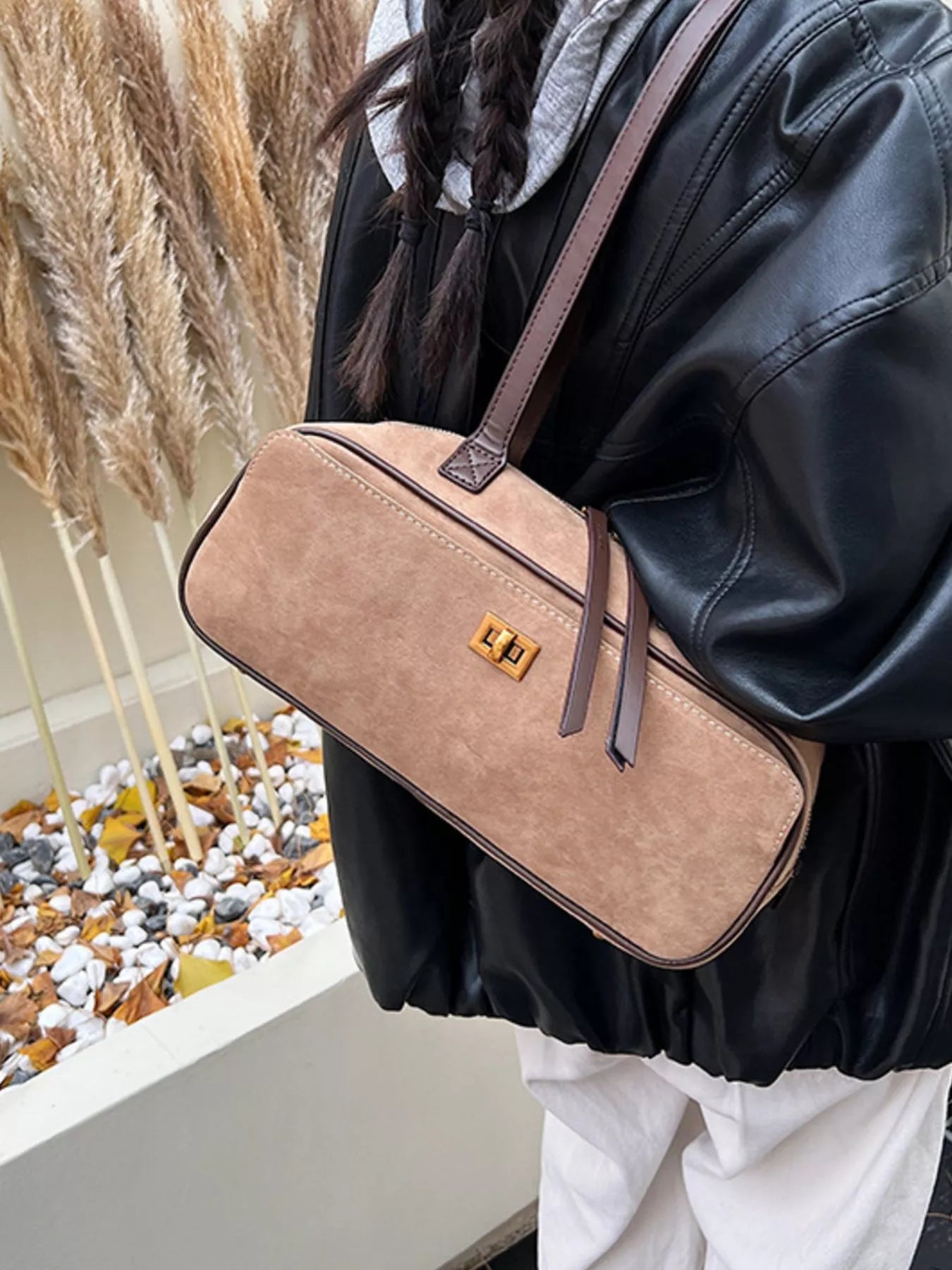 Suede Leather Shoulder Bag