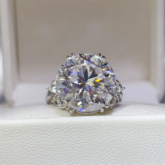 10 Carat Moissanite 925 Sterling Silver Ring