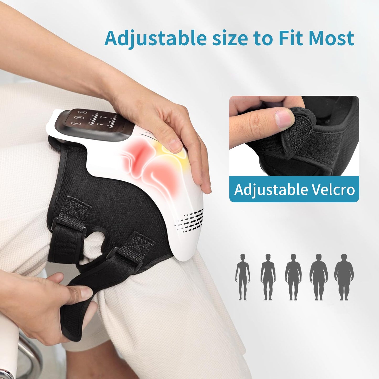 Smart Electric Intelligent Kneading Heating Knee Massager Rechargeable Pain Relief Infrared Laser Vibration Knee Massager