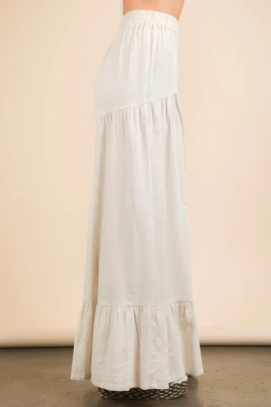 VERY J Palazzo Elastic Waist Comfy Pants