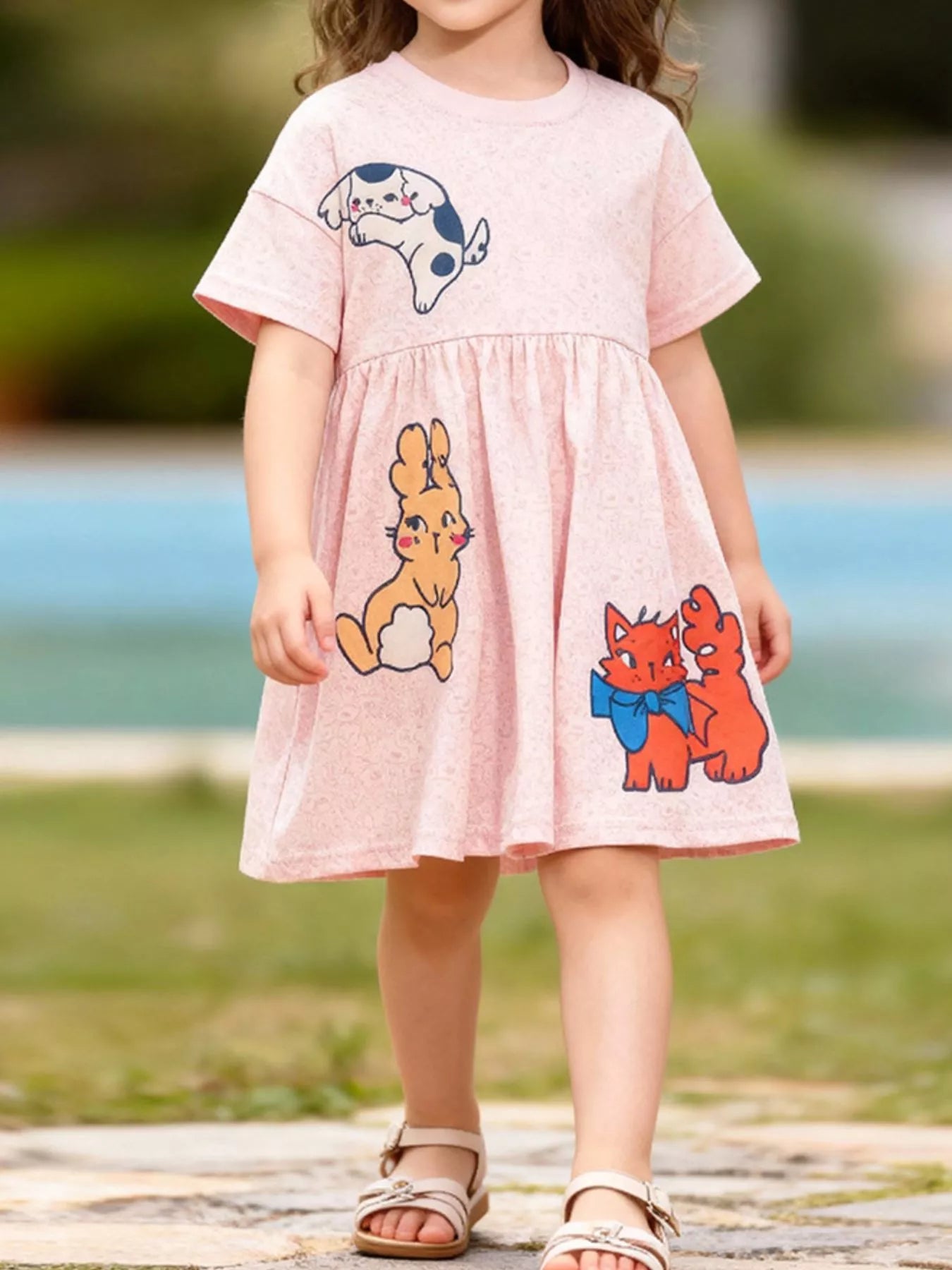 Children's Dinosaur Short Sleeve Dress