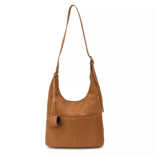 Minimalist PU Leather Shoulder Bag with Pouch