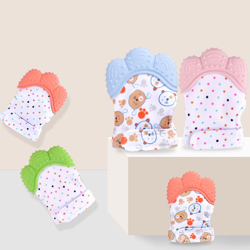Baby Silicone Teething Mitt BPA Free Teether Gloves for Infants 3-12 Months Chew Toy Anti Scratch Teething Relief