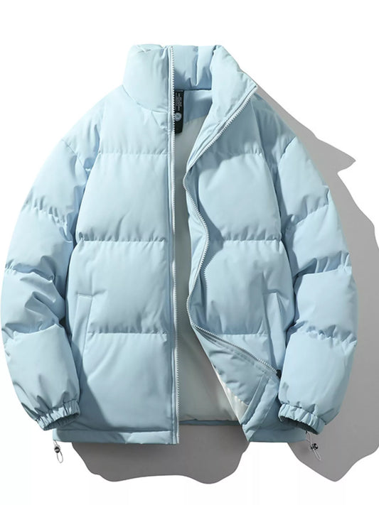 Men's Full Size Padded Zip Up Puffer Jacket Plus Size