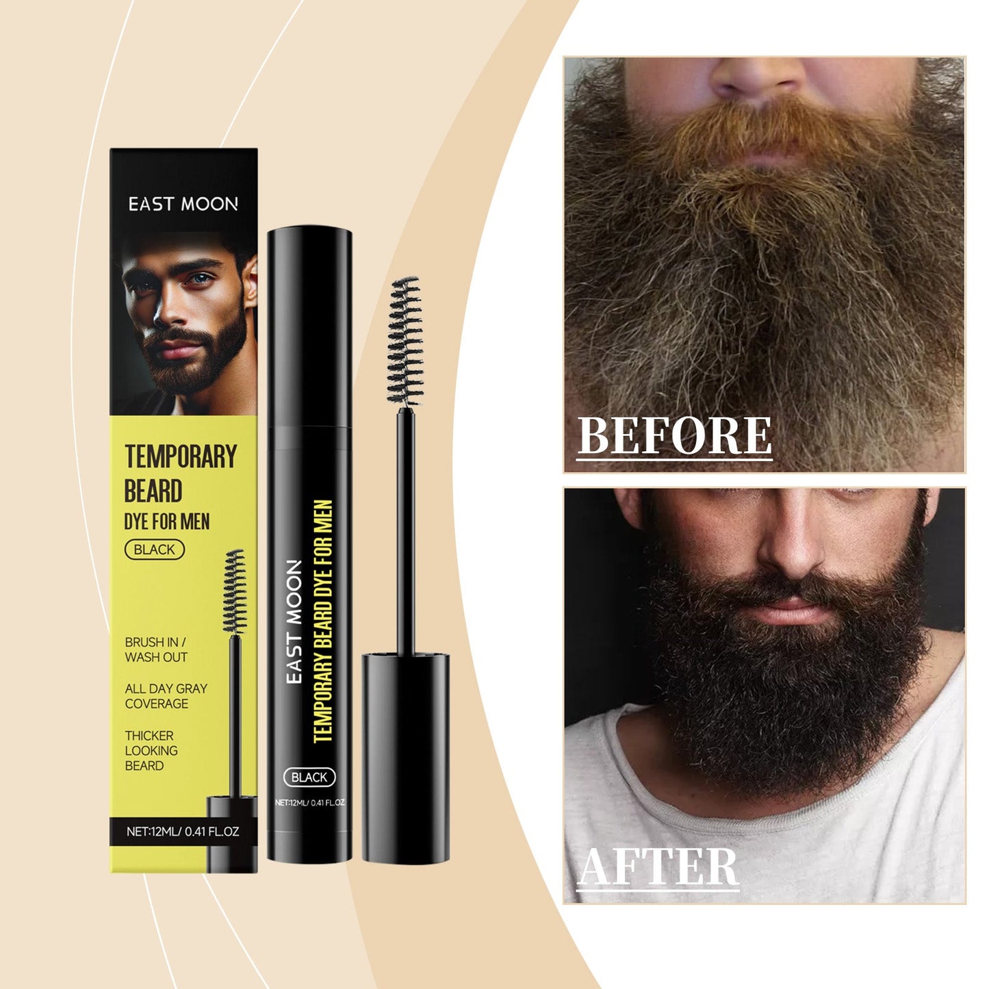 Men's Beard & Eyebrow Dye Black