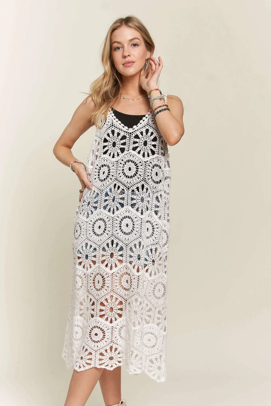 ADORA Crochet Cover-Up Tunic Top