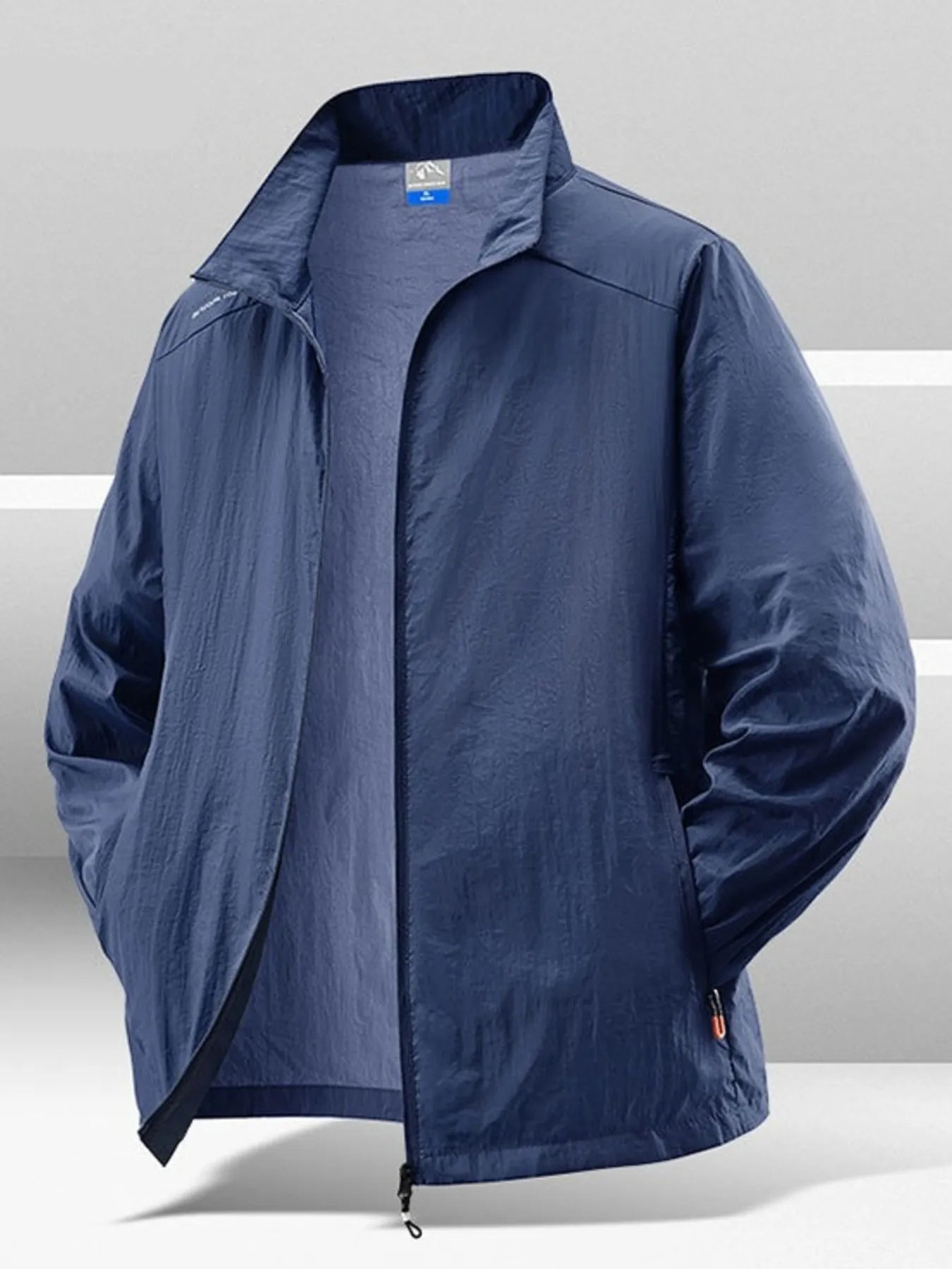 Men's Plus Size Zip Up Long Sleeve Jacket
