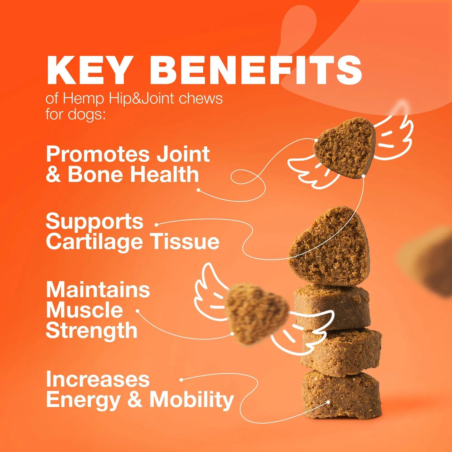 Glucosamine For Dogs Hemp Hip And Joint Supplement For Dogs Glucosamine Chondroitin Chews With MSM Turmeric Collagen For Mobility Bone Skin And Coat Health Maintains Muscle Strength