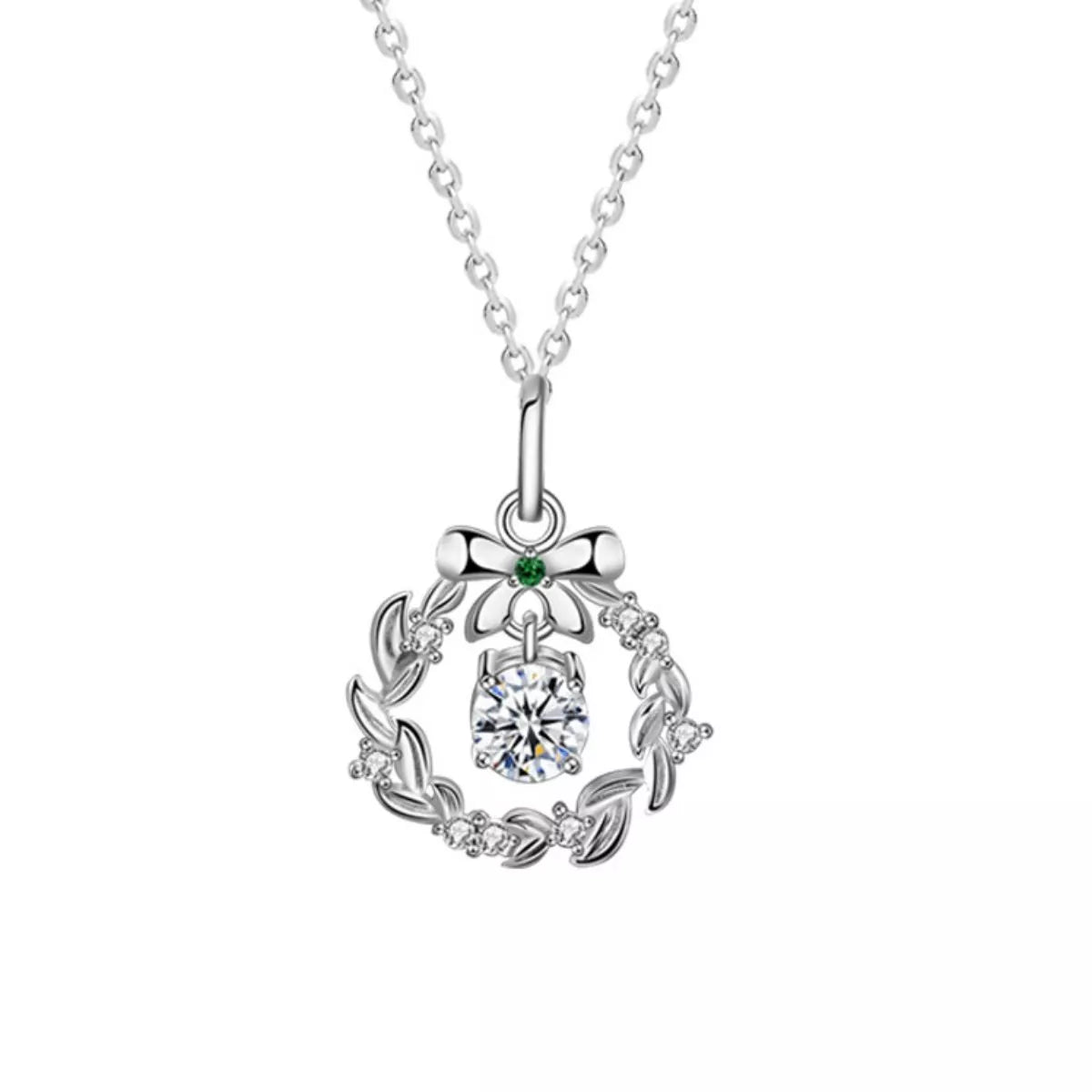 925 Sterling Silver Moissanite Pendant Necklace