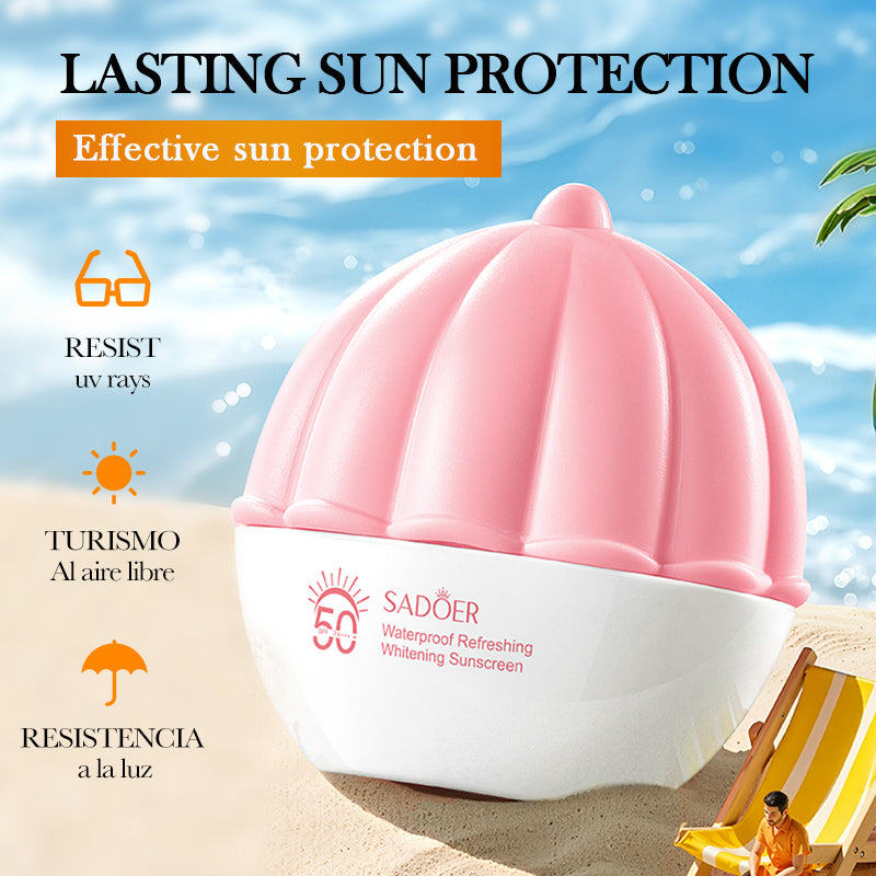 SADOER Waterproof Refreshing Whitening Sunscreen Cream SPF50 60g