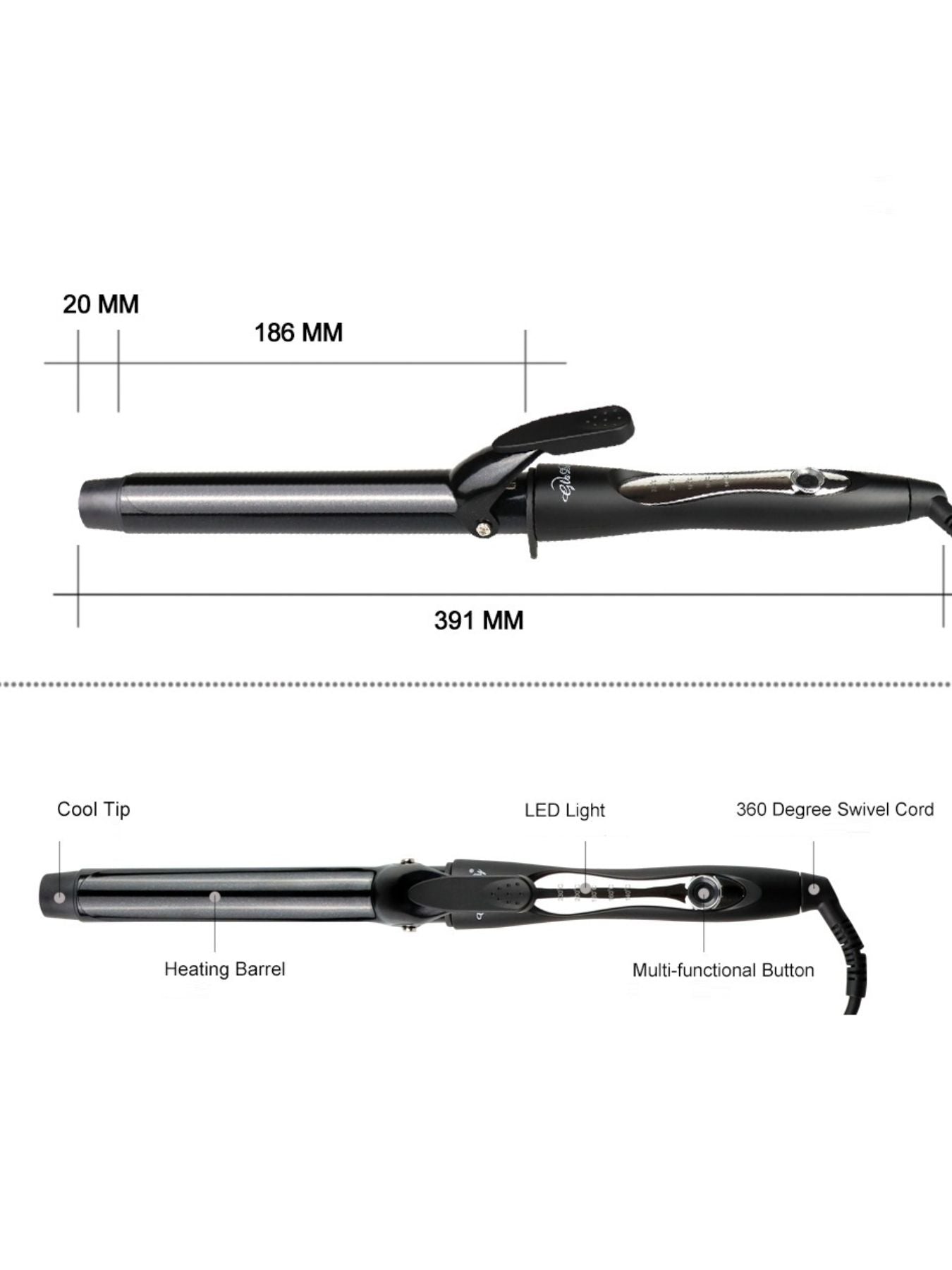 Adjustable Temperature Curling Iron