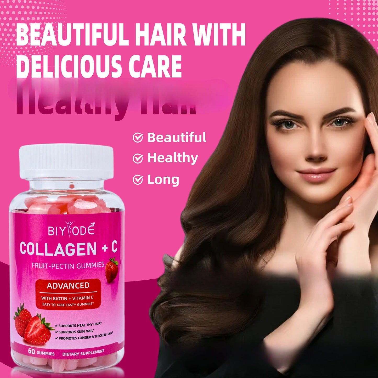 Vitamin C Biotin Collagen Gummies For Women