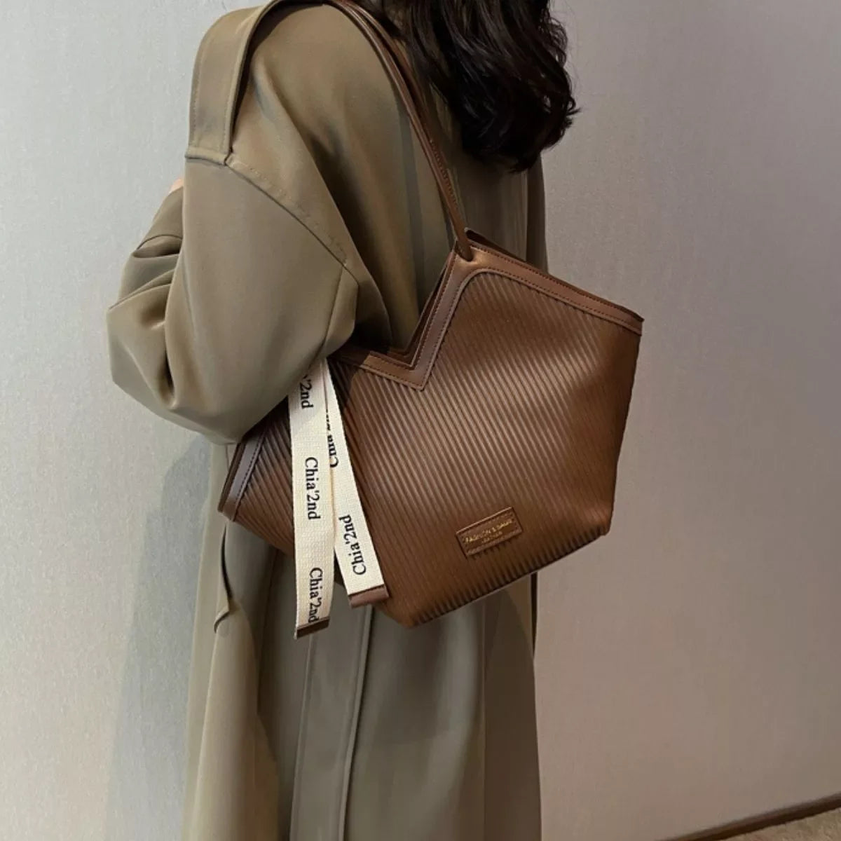 Leather Textured Shoulder Bag