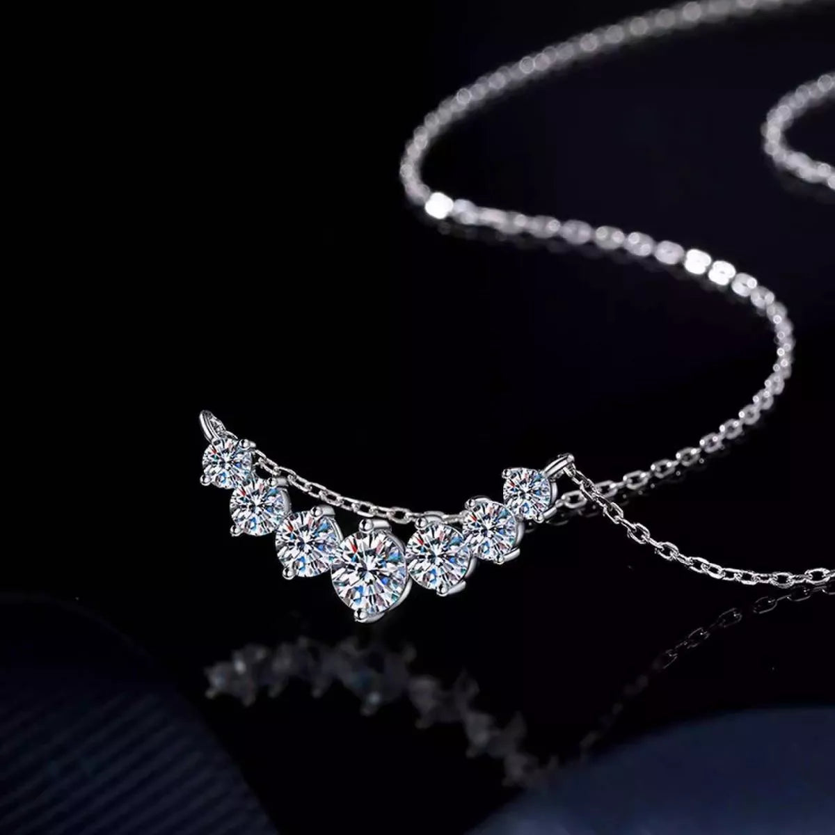 1.7 Carat Moissanite 925 Sterling Silver Necklace
