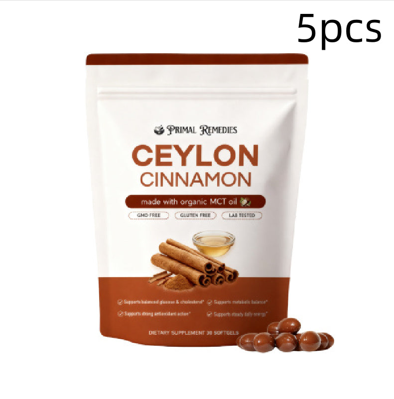 Primal Remedies Ceylon Cinnamon Softgels With Organic MCT Oil, Supports Balanced Glucose & Antioxidant Health, 30 Softgels Dietary Supplement