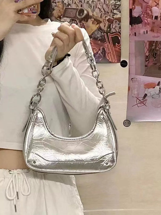 Leather Chain Strap Shoulder Bag
