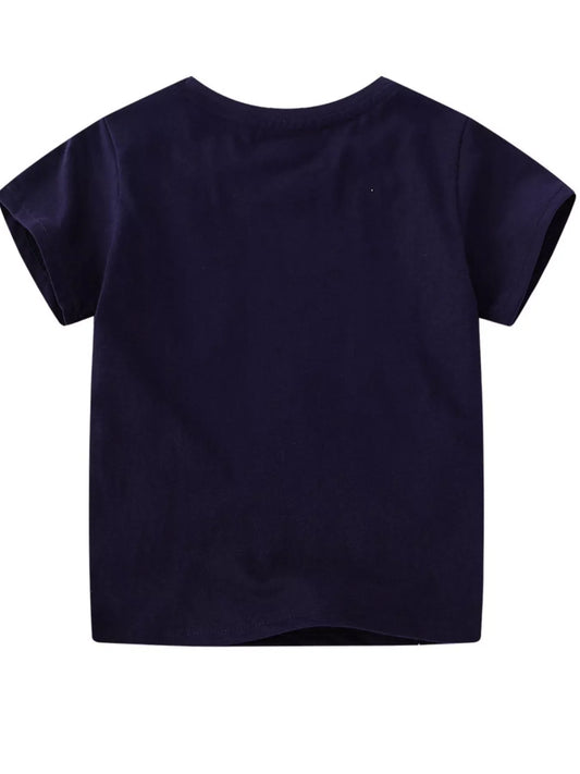 Children's Dinosaur Crew Neck Short Sleeve T-Shirt