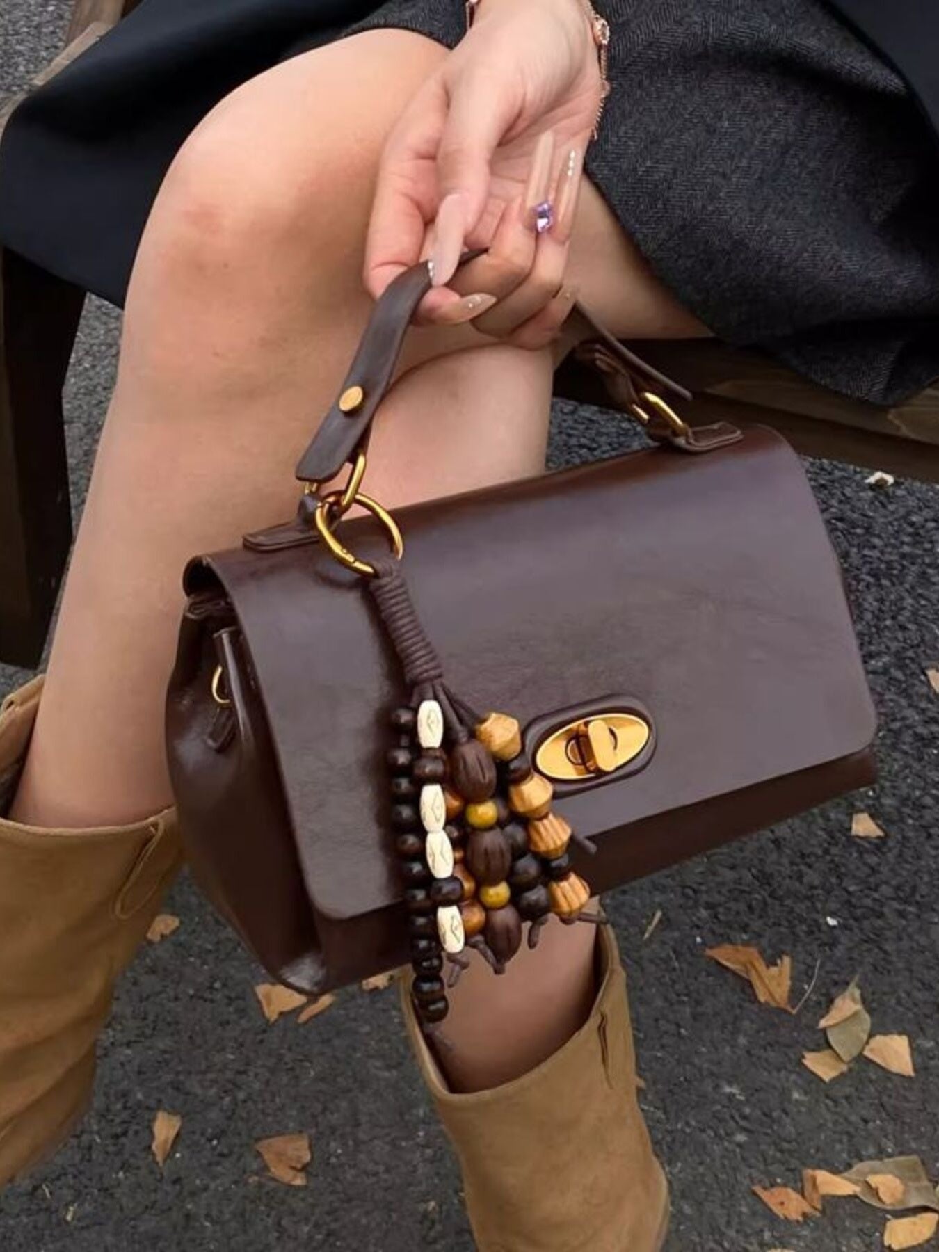 Flap Leather Shoulder Bag