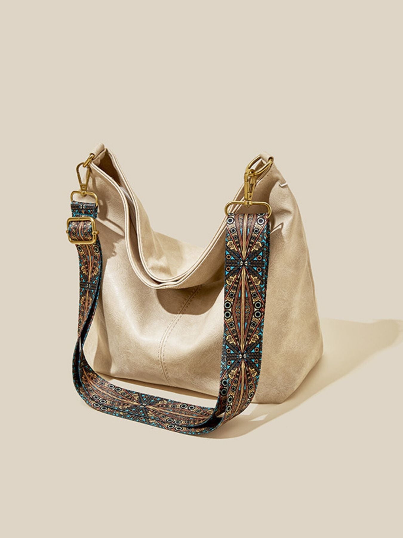 Boho Chic Wide Strap Shoulder Bag