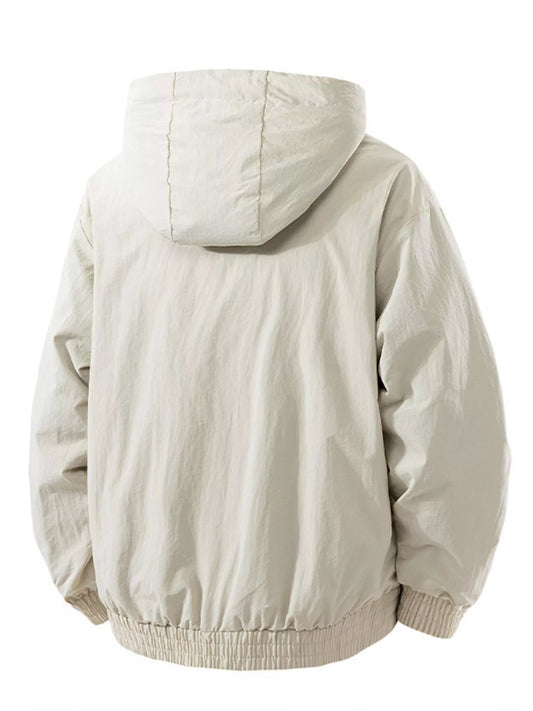 Men's Plus Size Casual Hooded Lightweight Jacket