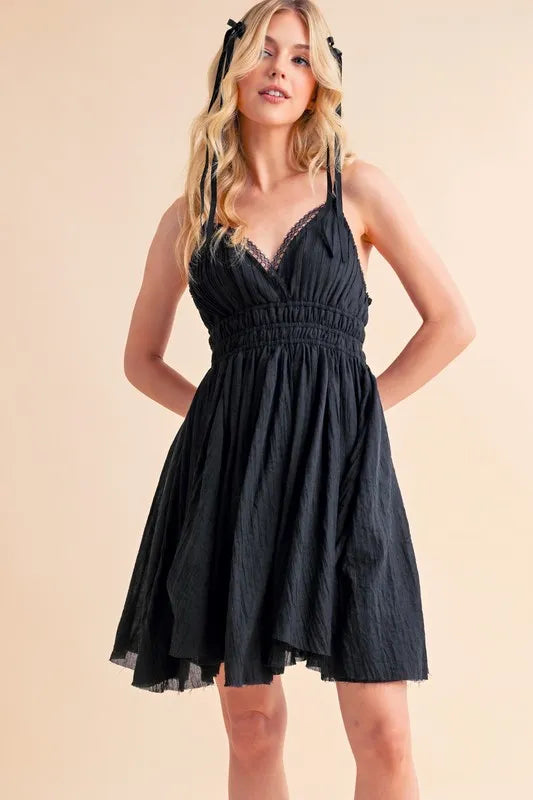 Aemi+Co Lace Detail Mini Cami Dress