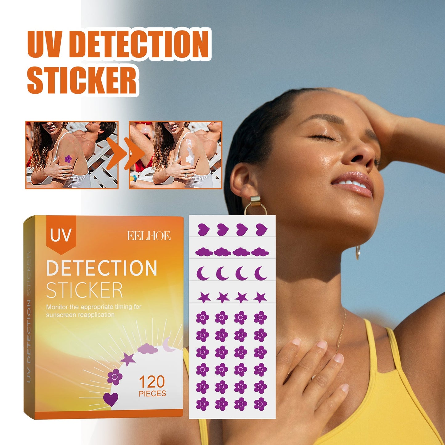 UV Detection Sticker 120pcs