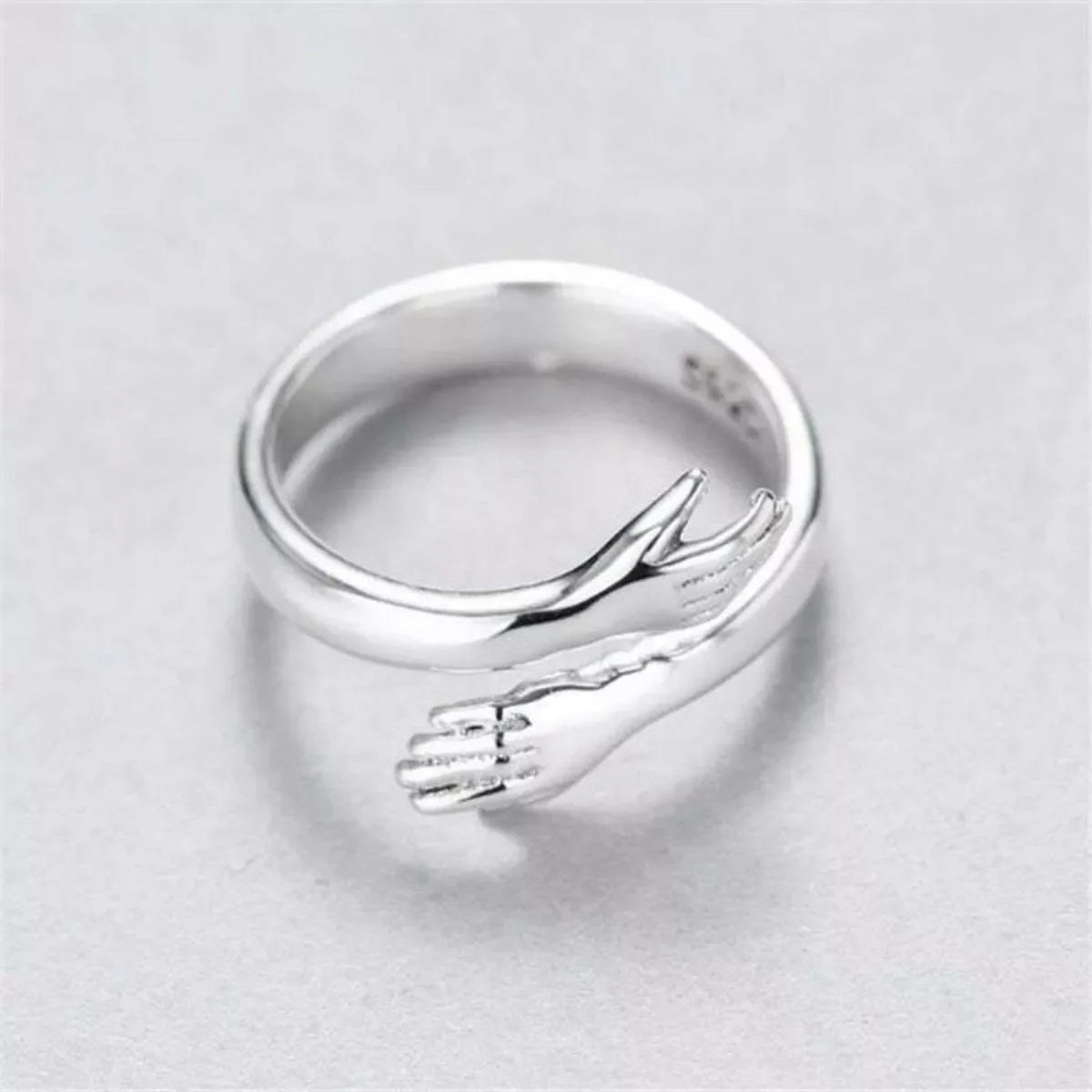 925 Sterling Silver Hug Bypass Ring
