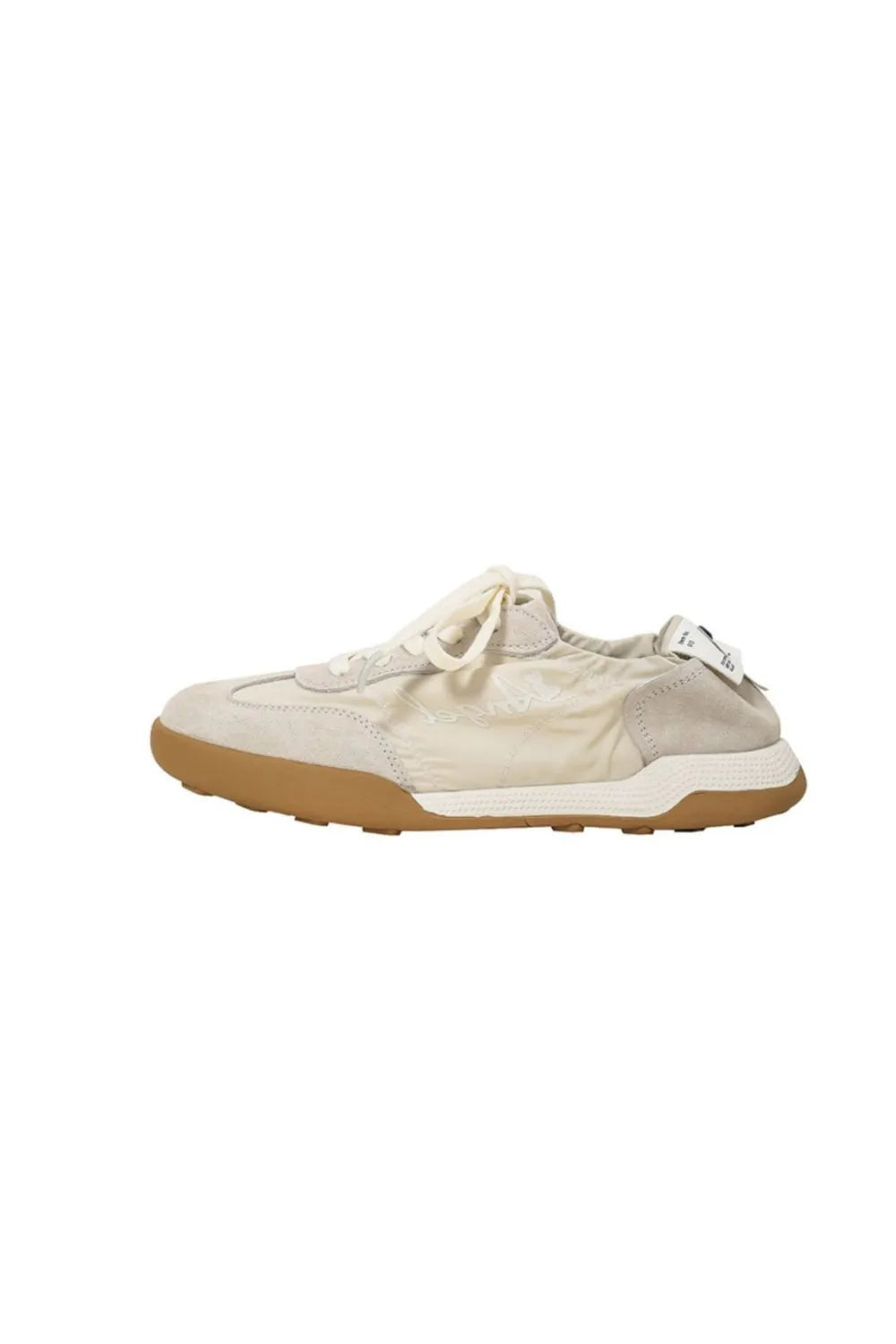Lace Up Contrast Round Toe Flats Sneakers