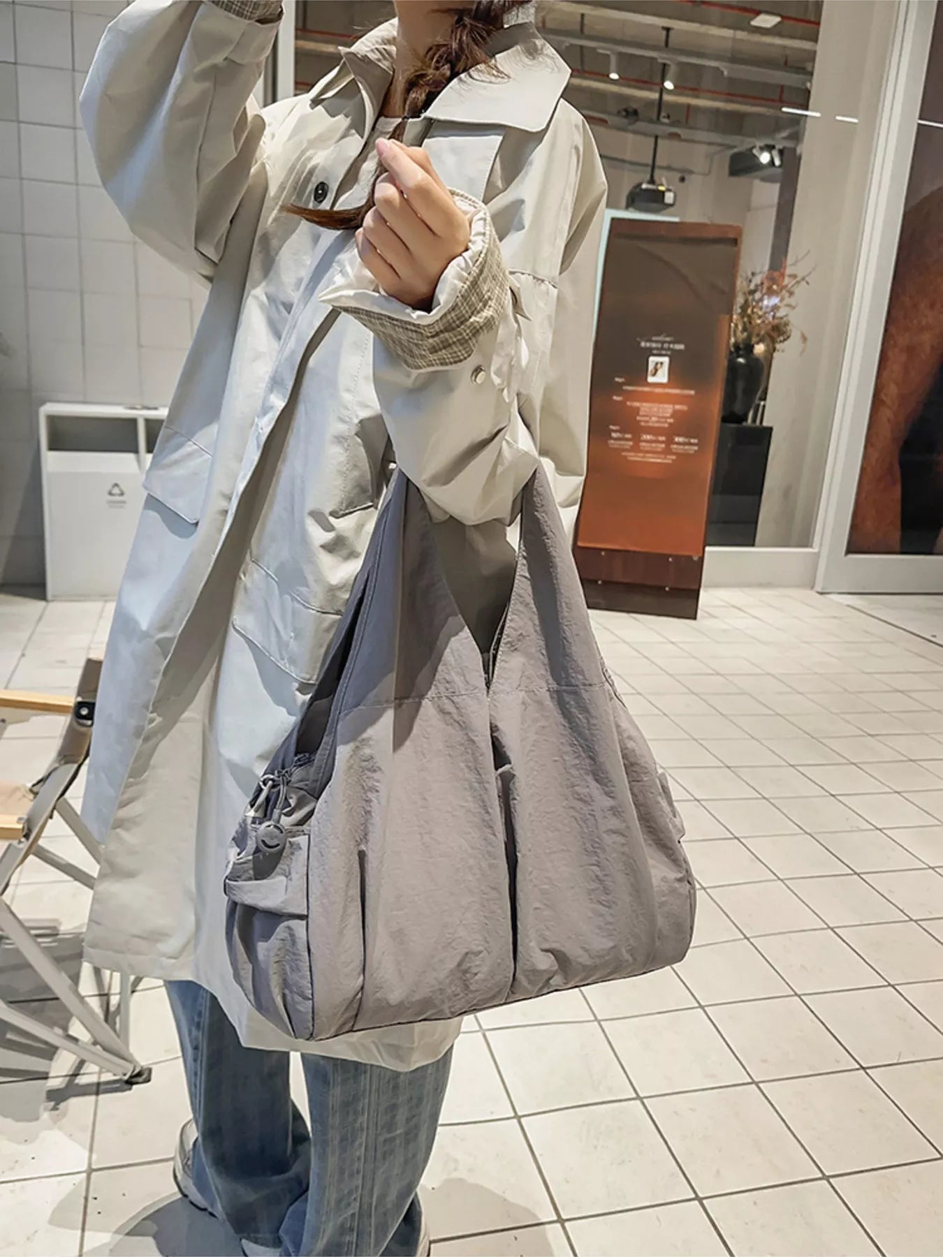 Lightweight Nylon Shoulder Bag