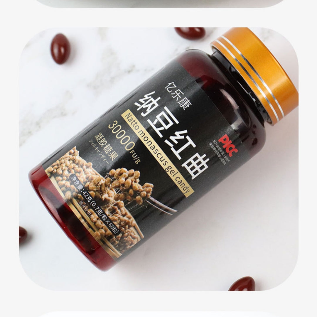 Natto Red Yeast For Middle-aged And Elderly Vascular Earthworm Protein Soft Capsules