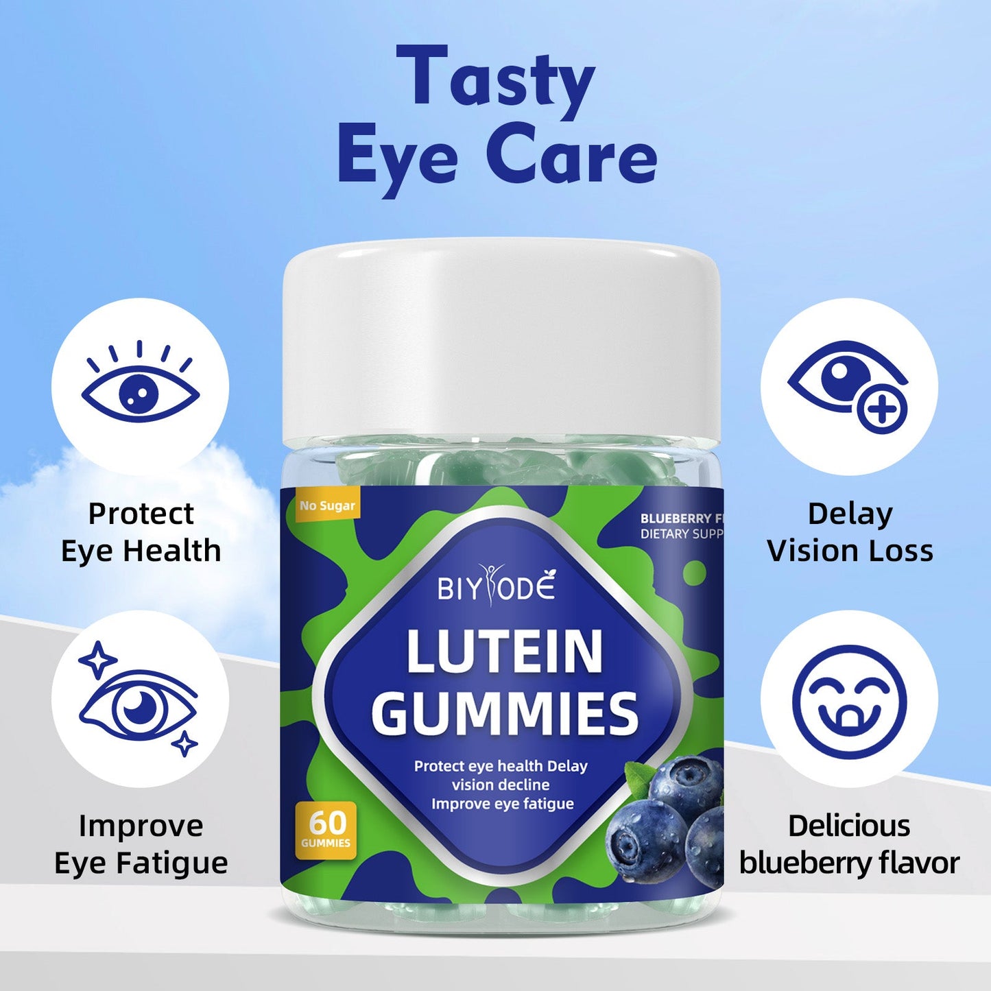 Wholesale Lutein Gummies Ready Stock Fast Shipping Natural Vision Support Supplement