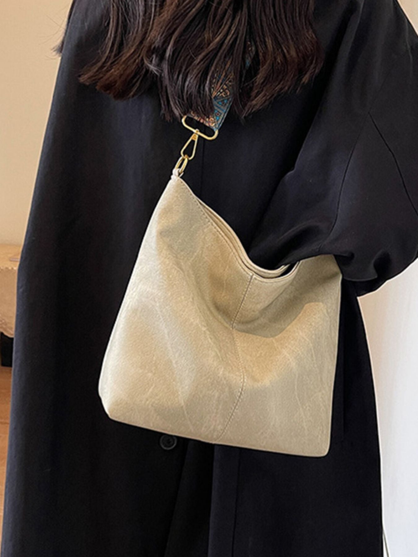 Boho Chic Wide Strap Shoulder Bag