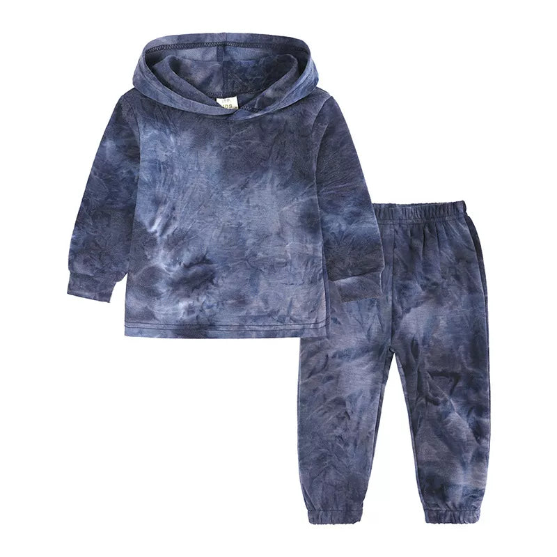 Children's Tie-Dye Hoodie and Pants Set