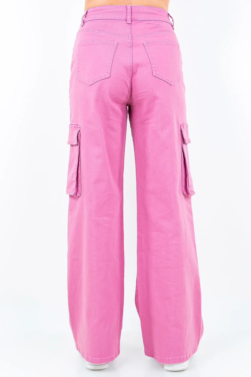 American Bazi Full Size Drawstring Wide Leg Cargo Pants Plus Size